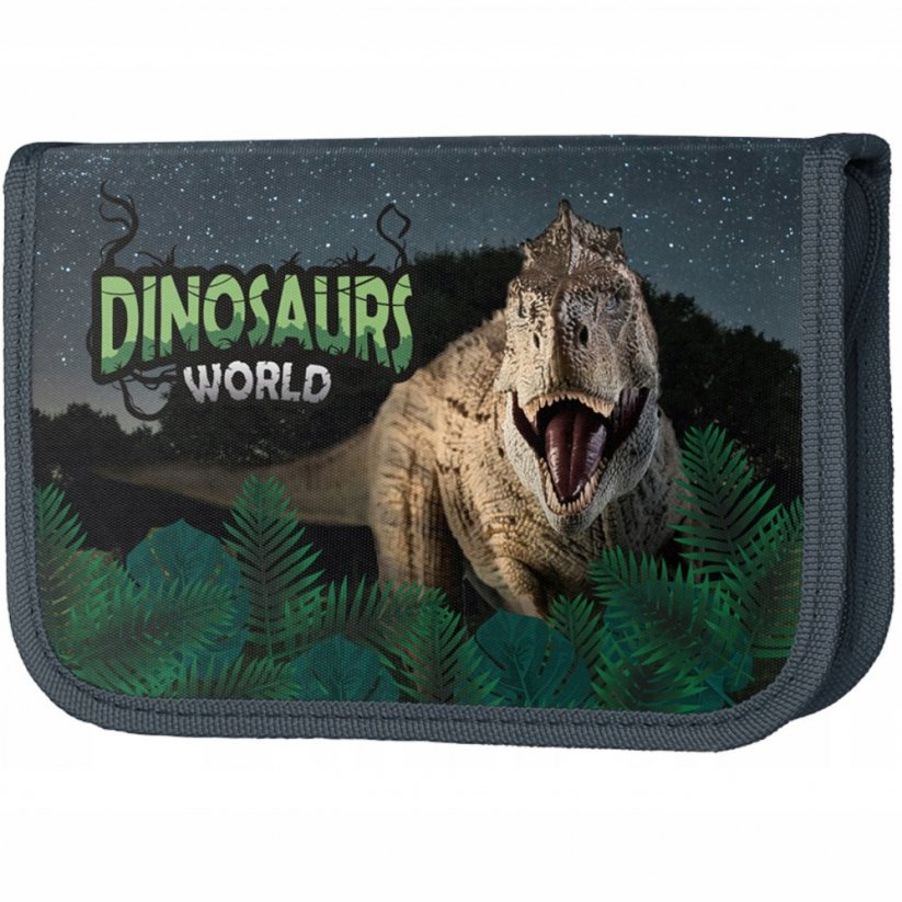 Velká dinosauří sada pro školáky - batoh + penál + pytlík + láhev na vodu + krabička na svačinu