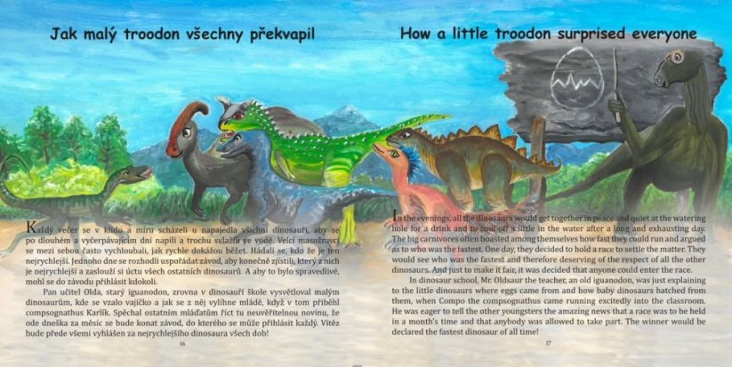 Dinopohádky: Dinosauří příběhy na dobrou noc (Dinostories/Дино казки) - dvojjazyčná verze - Jazyk: українська