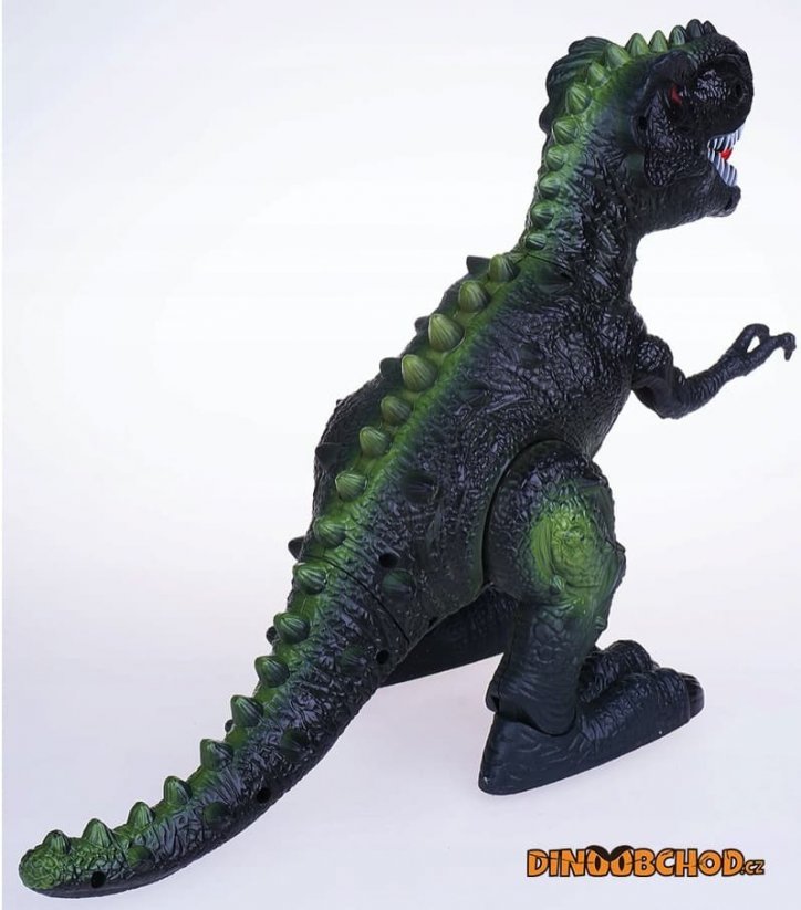 Černý T-rex - svítí, hýbe se a vydává zvuky