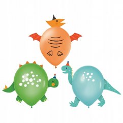Narozeninové balónky ve tvaru dinosaurů - 3 ks