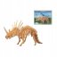 3D dřevěné puzzle - kostra Styracosaura - skládačka ze dřeva