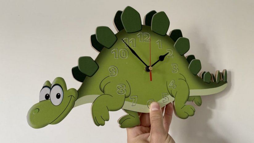 Dinosauří hodiny na stěnu - Stegosaurus