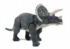 Chodící Triceratops se svítícími oči a zvuky - šedý