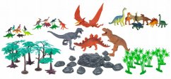 Velká sada dinosaurů a příslušneství - 55 ks