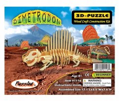 3D dřevěné puzzle - kostra Dimetrodona - skládačka ze dřeva