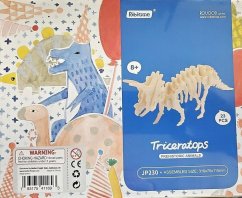 3D dřevěné puzzle - kostra Triceratopse