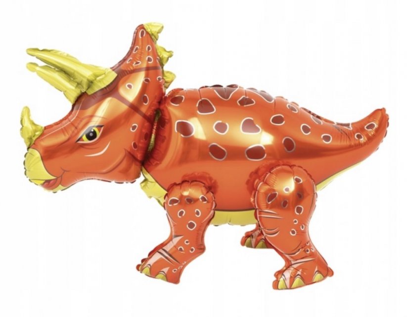 Dinosauří balónek: triceratops - červený