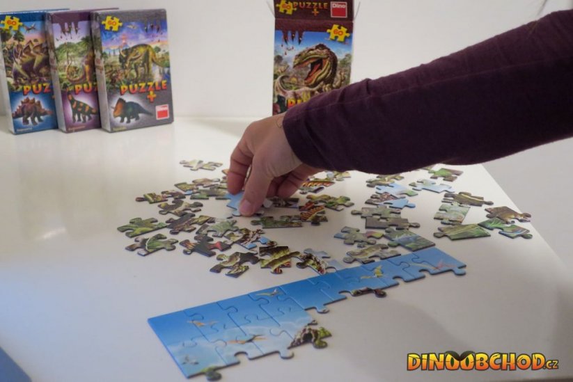 Puzzle 60 dílků Stegosaurus + figurka ZDARMA