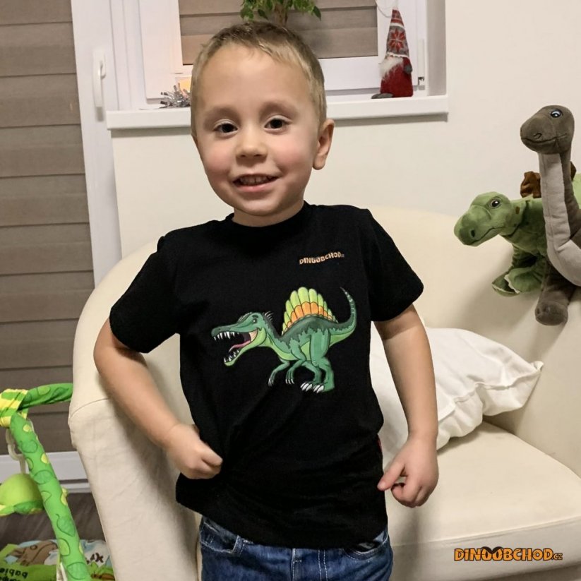 Tričko s vlastním dinosauřím jménem dítěte - Rod (druh dinosaura): Velociraptor
