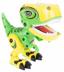 Robotický T-rex - svítí a vydává zvuky (žlutozelený)