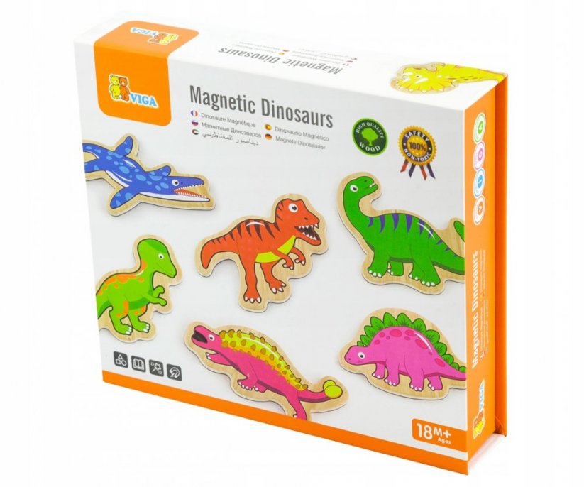 Dřevěné dinosauří magnetky