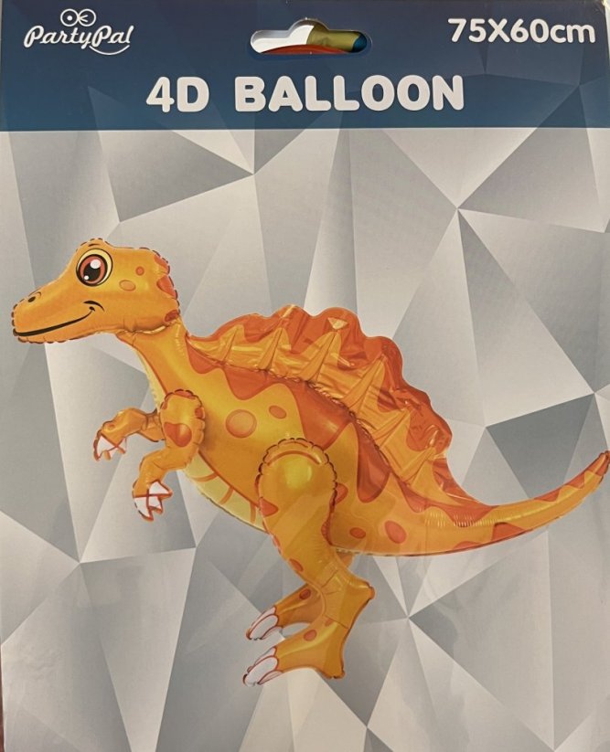Dinosauří nafukovací balónek - Spinosaurus - oranžový