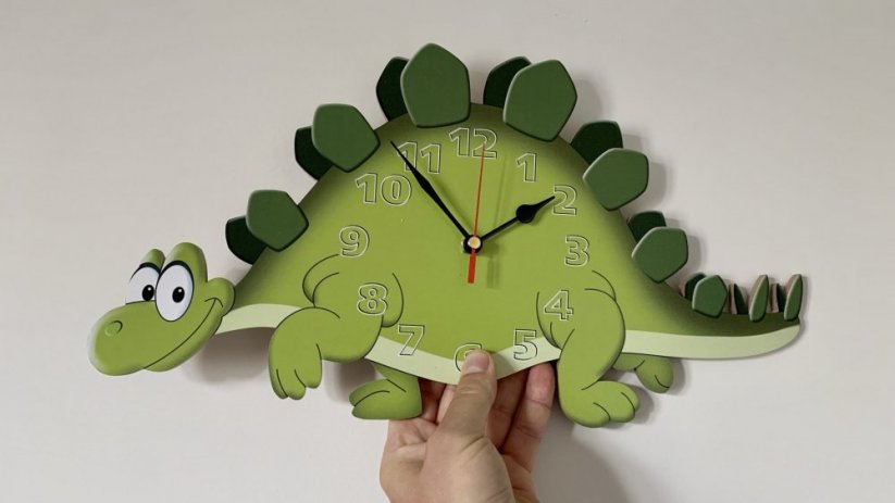 Dinosauří hodiny na stěnu - Stegosaurus