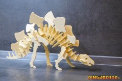 3D dřevěné puzzle - kostra Stegosaura