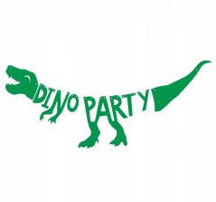 Dinosauří narozeninový nápis na pověšení - DINO PARTY