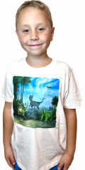 Dinopohádky - dinosauří tričko s barevným potiskem