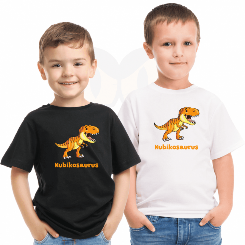 Tričko s vlastním dinosauřím jménem dítěte - Rod (druh dinosaura): Tyrannosaurus Rex