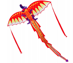 Velký barevný létající drak - dinosaurus