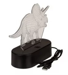 Dinosauří 3D noční lampička - Triceratops