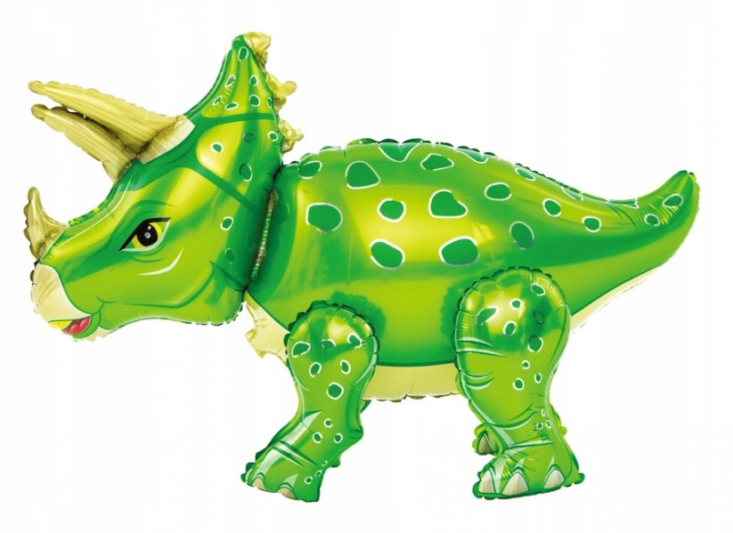Dinosauří balónek: triceratops - zelený