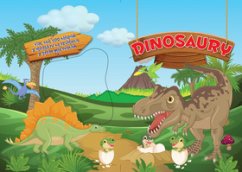 Dinosaury | Viac než 500 nálepiek, 8 obrázkov na zdobenie, 8 strán maľovaniek