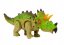 Triceratops na baterie - chodí, svítí, vydává zvuky - Barva: Šedá