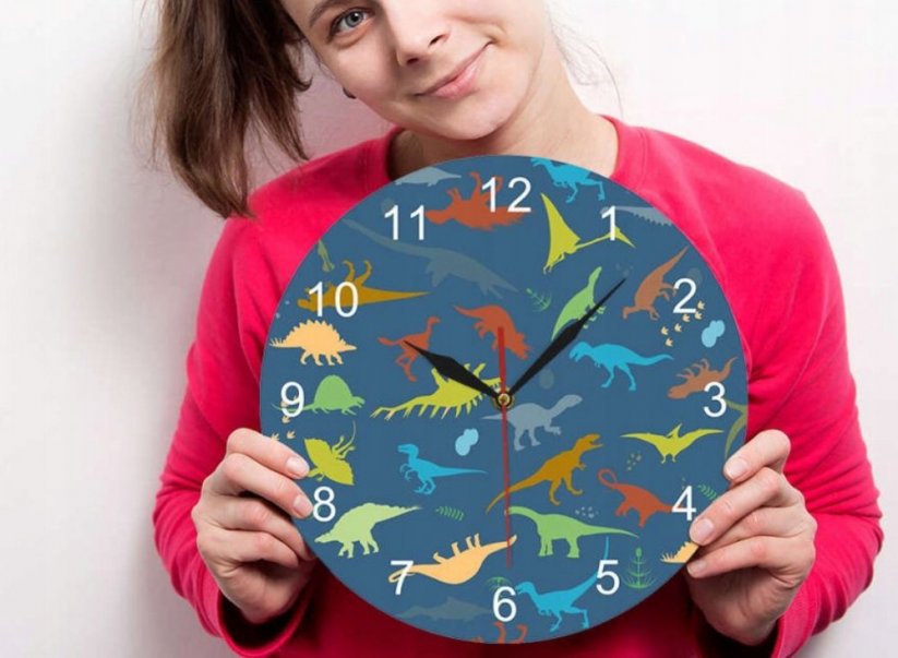 Nástěnné dinosauří ručičkové hodiny 30 cm
