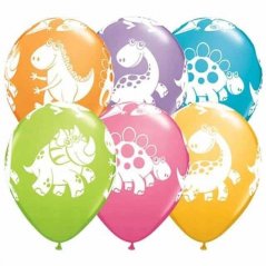Barevné dinosauří nafukovací balónky 6 ks